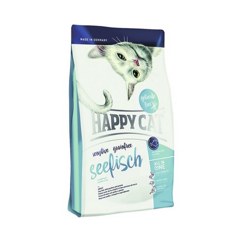 Happy cat sensitive grainfree seefisch 0,3 kg granule pre mačky