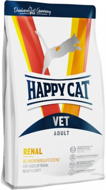 Happy cat VET Renal krmivo pre mačky 1 kg