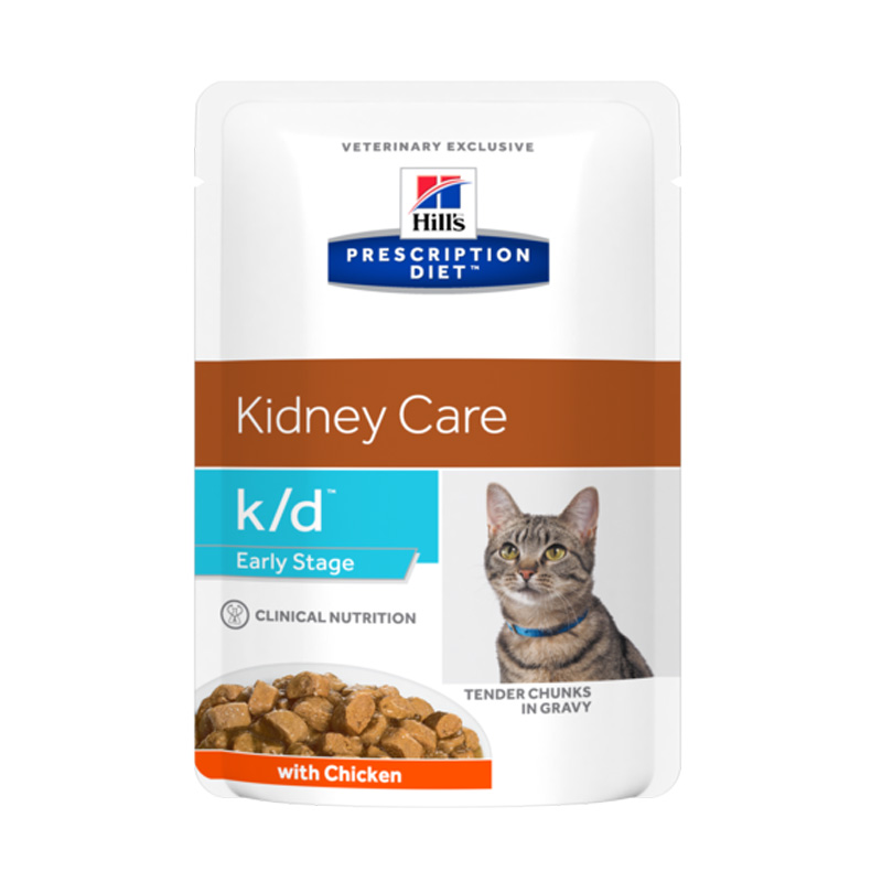 Hill's Diet k/d Kidney Care Early Stage Chicken kapsička pre mačky 12 x 85 g