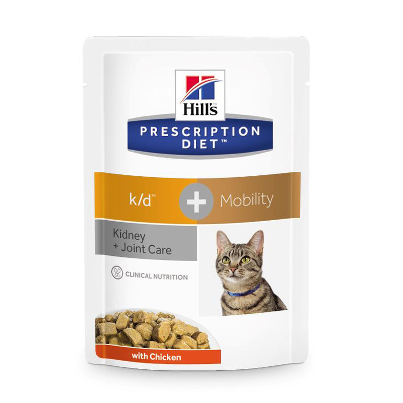 Hill's Diet k/d + Mobility Kidney + Joint Care kapsička pre mačky 12 x