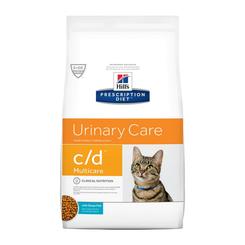 Hill's Diet c/d Multicare Urinary Care stress Ocean & Fish granule pre maky 1,5 kg