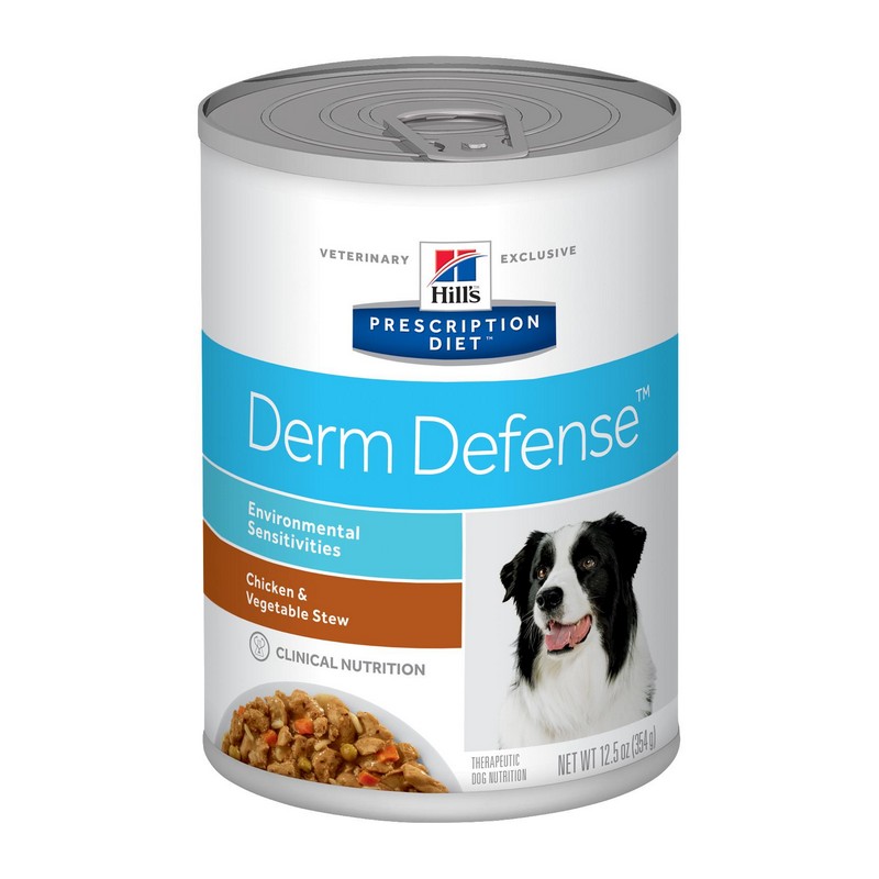 Hill's Diet Derm Defense Kura & Zelenina konzerva pre psy 370 g