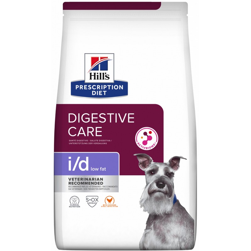 Hill's Diet i/d Low Fat Digestive Care Kura granule pre psy 12 kg AB+