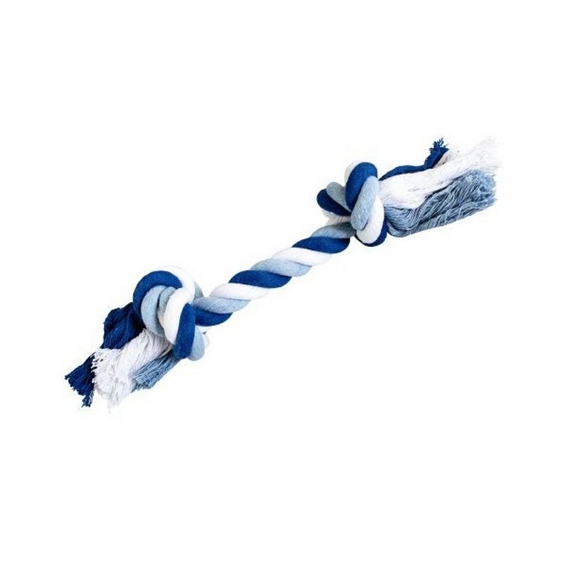 Hip Hop dog hračka bavlnený uzol 20 cm modrá, sv. modrá, biela