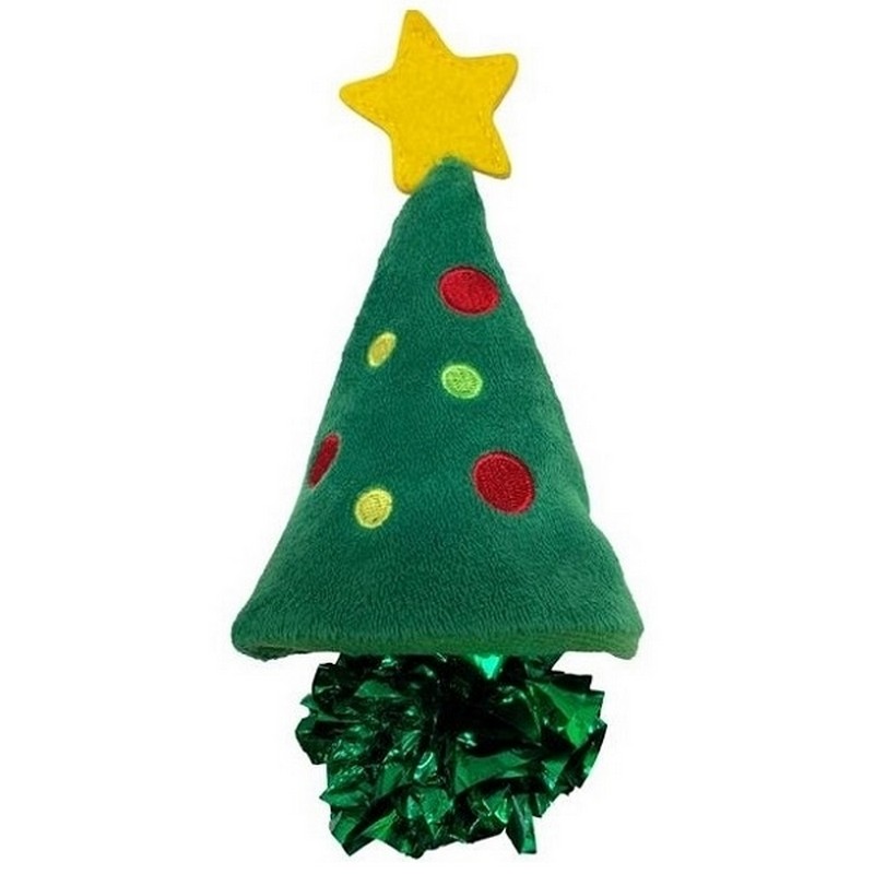 Hračka Kong Cat Holiday Crackles Christmas Tree s catnipom
