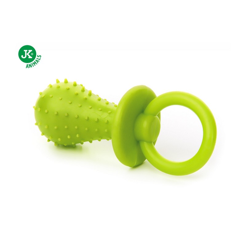 JK Animals hračka pre psa cumlík zelený 9 cm