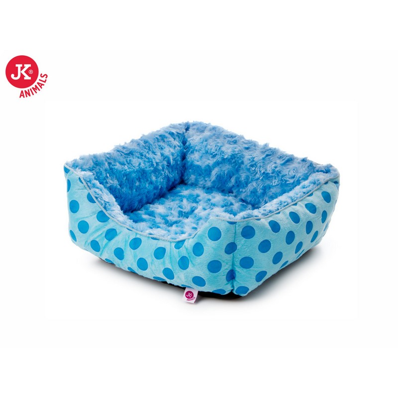 JK animals pelech pre teniatka modr s bodkami S 45x40x16cm
