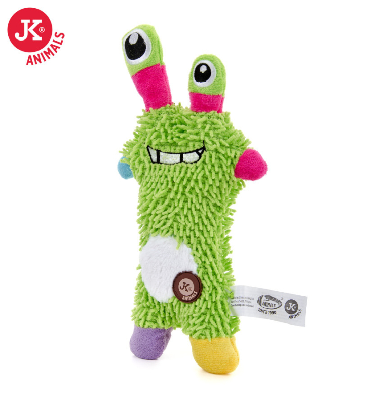 JK Animals plyšová hračka pre psa monster mop zelený 29 cm