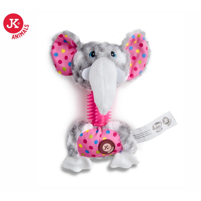 JK Animals plyšová hračka pre psa s TPR slon 25 cm