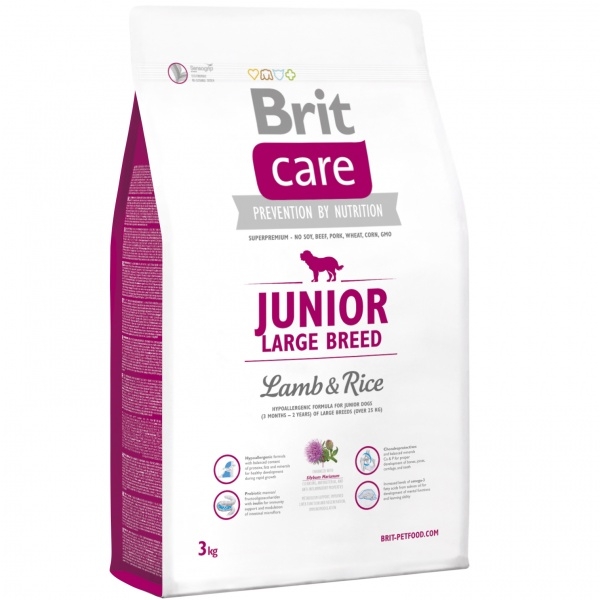 Brit Care Junior Large Breed Lamb & Rice - 3 kg