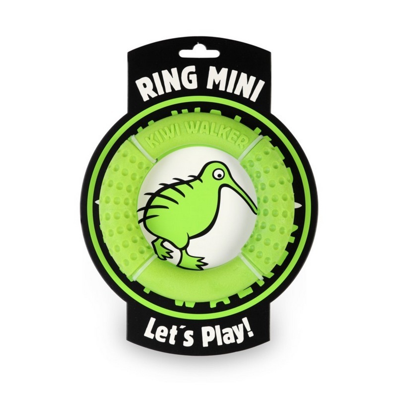 Kiwi Walker lietajci a plvajci kruh mini zelen z TPR peny pre psov 13 cm