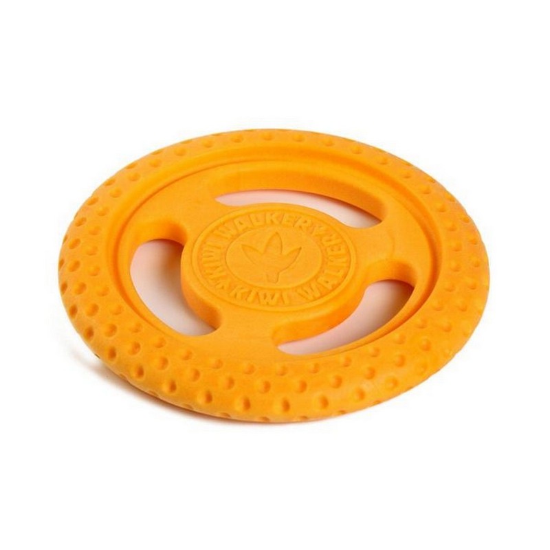 Kiwi Walker oranžové lietajúce frisbee mini z TPR peny hračka pre psov 16 cm