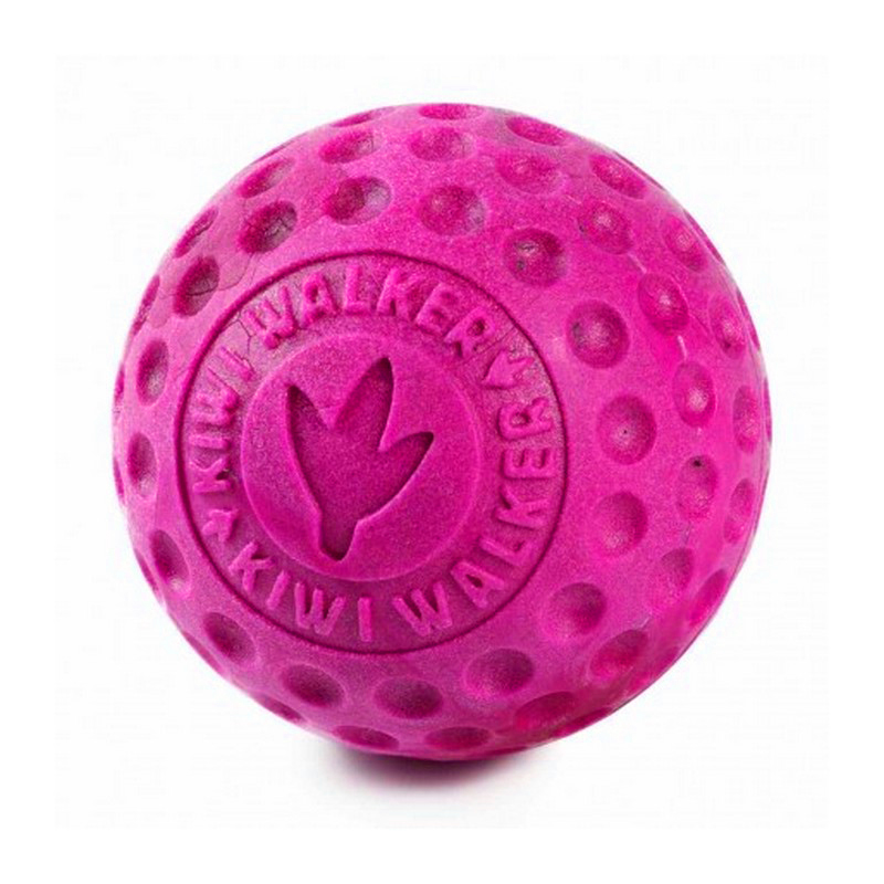 Kiwi Walker ružová lopta z TPR peny hračka pre psov 7,5 cm