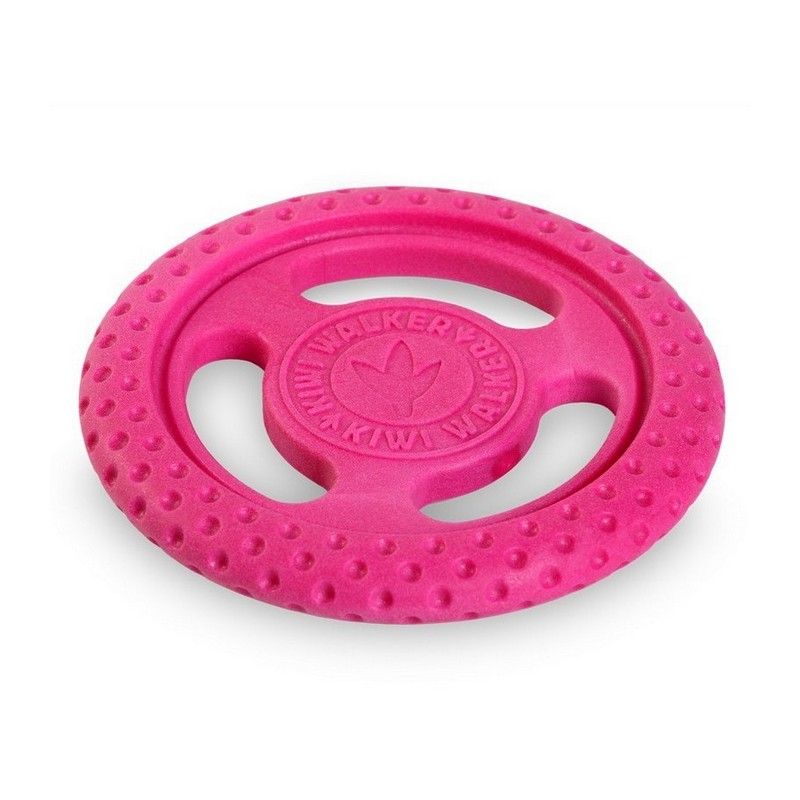 Kiwi Walker ružové lietajúce frisbee mini z TPR peny hračka pre psov 16 cm
