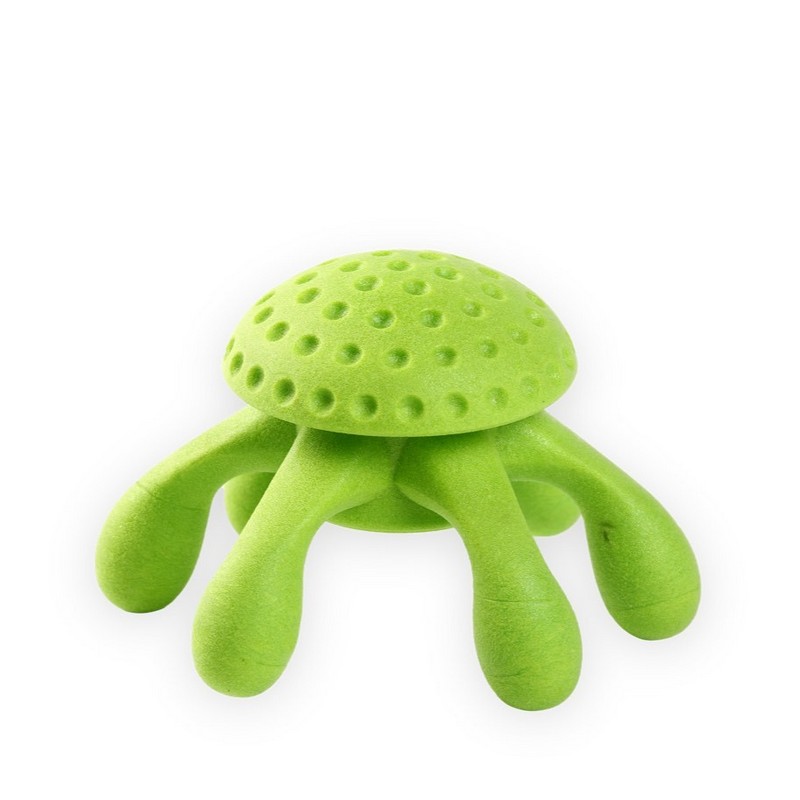 Kiwi Walker zelená chobotnica hračka pre psov z TPR peny 18 cm