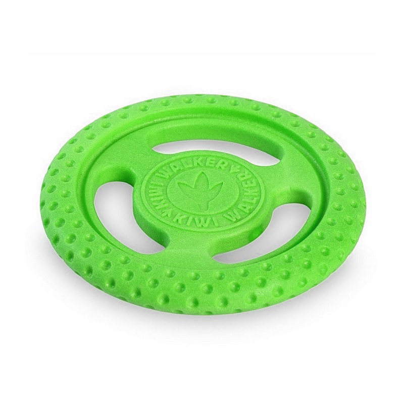 Kiwi Walker zelené lietajúce frisbee z TPR peny hračka pre psov 22 cm