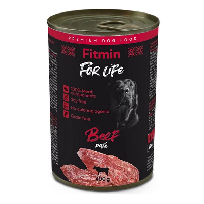 Konzerva pre psov Fitmin For Life dog beef pat 400g