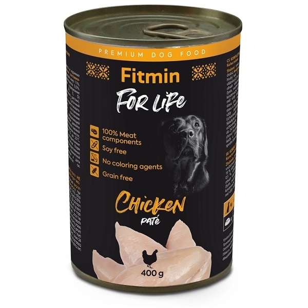 Konzerva pre psov Fitmin For Life dog chicken pat 400 g