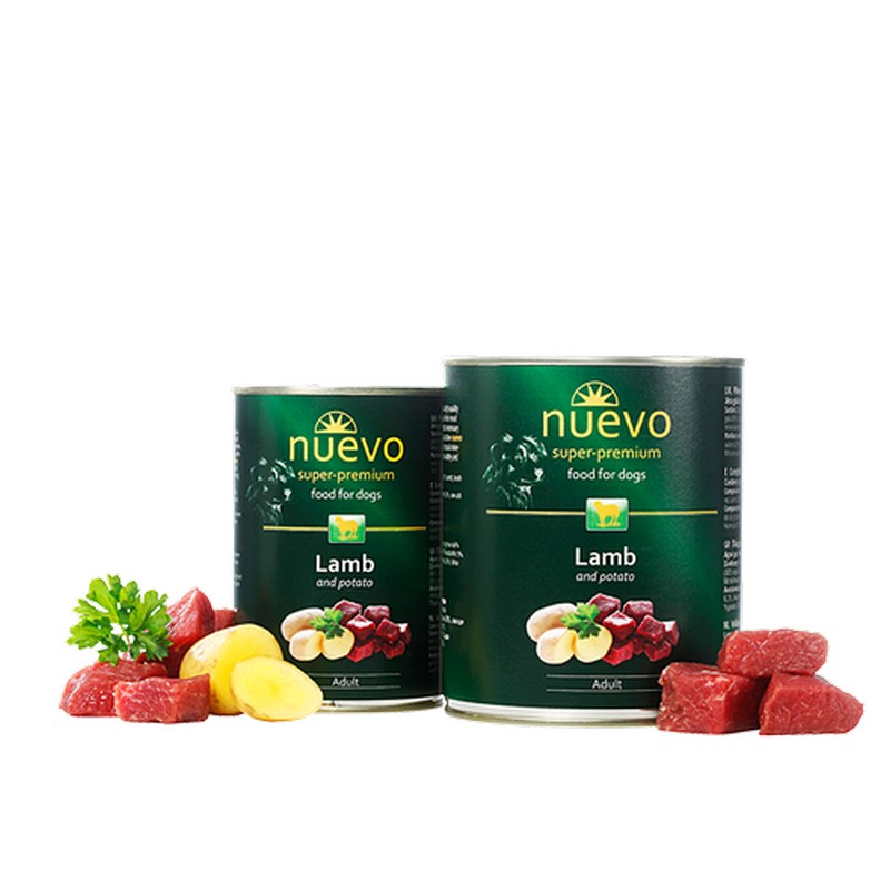 NUEVO dog Adult Lamb & Potato Menue konzerva - 400g