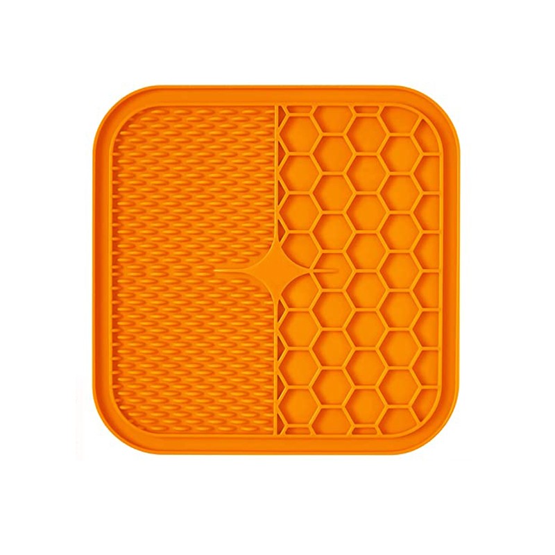 LickiMatt Lízacia podložka na maškrty 21x21 cm oranžová