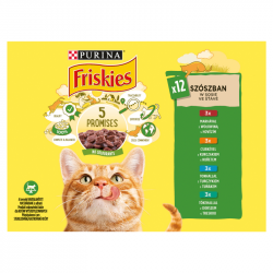 Friskies hovdzie, kura, tuniak, treska kapsiky pre maky 12 x 85 g