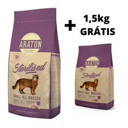 Araton cat adult sterilised granule pre maky 15 kg + 1,5kg ZDARMA