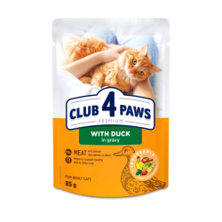 CLUB 4 PAWS Premium s kačacím mäsom v omáčke 85 g CLUB 4 PAWS Premium s kačacím mäsom v omáčke 85 g