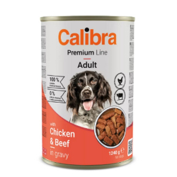 Calibra KONZERVA dog Adult premium kura a hovdzie v omke 1240 g