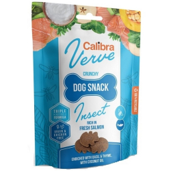 Calibra dog verve crunchy snack insect & fresh salmon 150g pamlsky