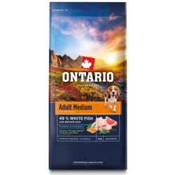 Krmivo Ontario Adult Medium Fish & Brown Rice 12kg