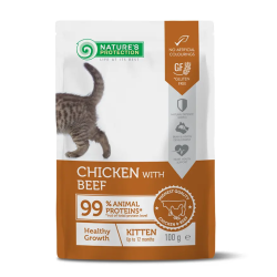 Natures P kapsika cat kitten chicken & beef 100 g