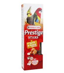 Pamlsok VL prestige stick tyinky pre papagje s orechmi a hrozienkami 2ks 140g
