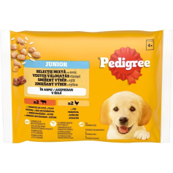 Pedigree Junior zmie�an� v�ber s ry�ou v ��ave 4 x 100 g
