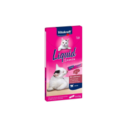 Vitakraft Cat Liquid Snack pe�e�ov� klob�sa + biot�n 6x15g/90g