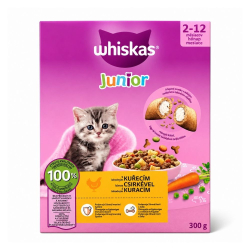Whiskas junior cat granule pre ma�iatka do 1 roka s kurac�m m�som 300 g