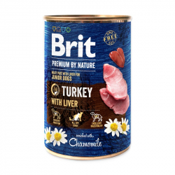Brit Premium by Nature Turkey with Liver 400g konzerva pre teniatka