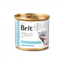 Brit Veterinary Diets GF cat Obesity 200 g konzerva