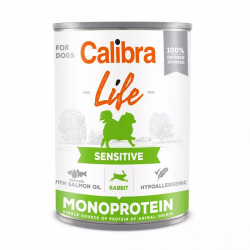 Calibra dog life monoprotein sensitive rabbit konzerva pre psov 400g