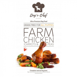 Dog's Chef Farm chicken with carrots and peas for all puppies 15 kg