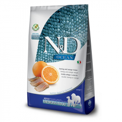 Farmina N&D OCEAN GF adult medium a maxi herring and orange 12 kg