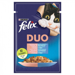 Felix fantastic duo kapsička pre mačky so sardinkou a lososom 85 g