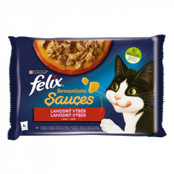 Felix Sensations Sauces Lahodný výber v omáčke, morka a jahňa 4 x 85 g