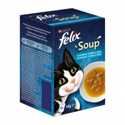 Felix Soup Lahodný výber polievok z rýb,  treska, tuniak a platesa 6 x 48 g