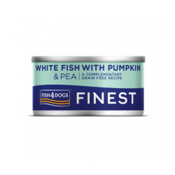 FISH4DOGS konzerva pre psov Finest biela ryba s tekvicou a hrkom 85g