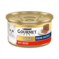 Gourmet gold paštéta pre mačky s hovädzím 85 g