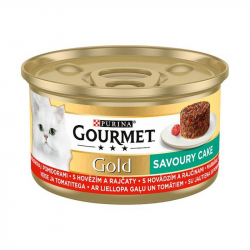 Gourmet gold pre mačky s hovädzím a paradajkami 85 g