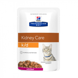 Hill's Diet k/d Kidney Care Beef kapsika pre maky 12 x 85 g
