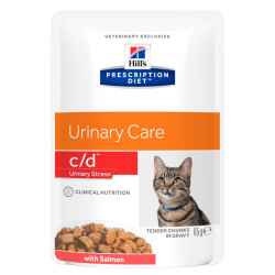 Hills Diet cat Urinary Stress Salmon kapsika pre maky 12x85 g