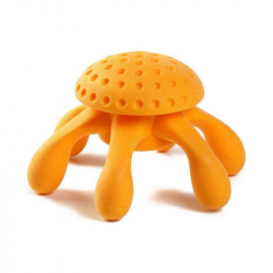Kiwi Walker oranžová chobotnica mini hračka pre psov z TPR peny 12 cm