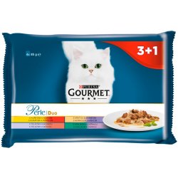 Gourmet perle duo multipack kapsička pre mačky mäsová 4 x 85g